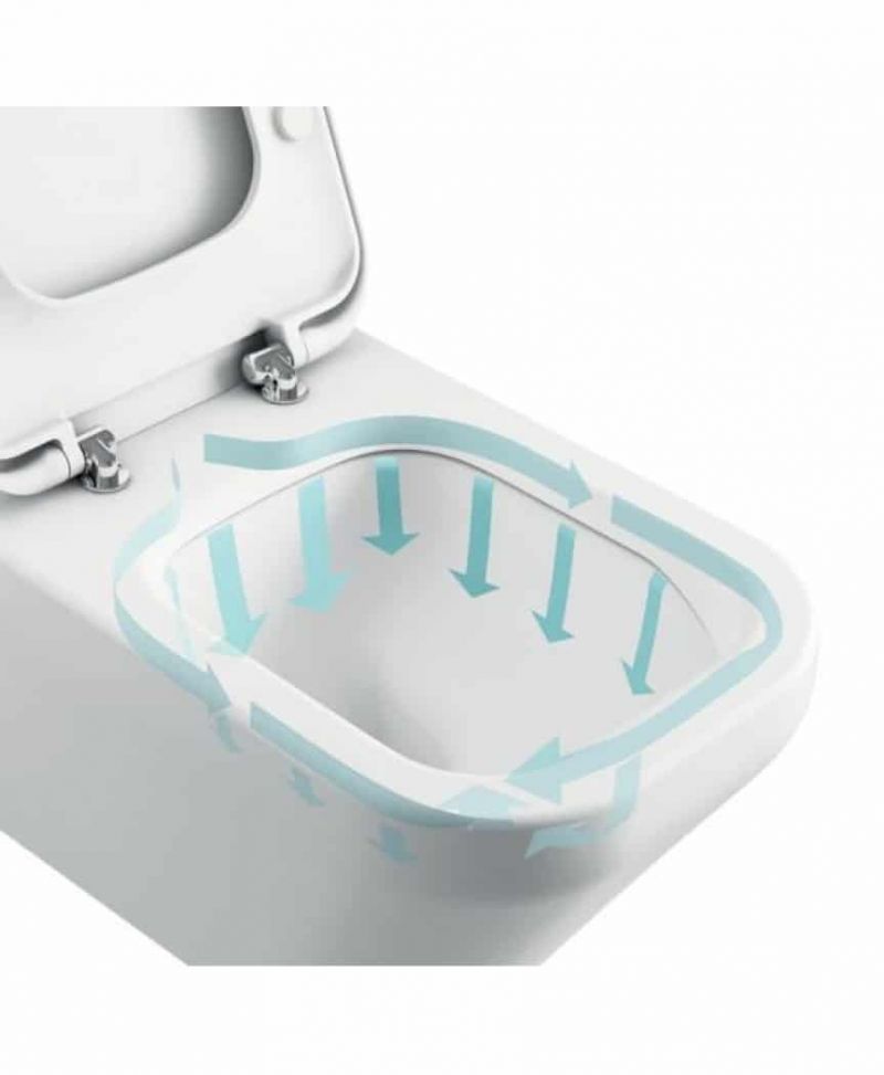 VAS WC TESI SUSPENDAT AQUABLADE, 53.5X36.5, FIXARE COMPLET ASCUNSA
